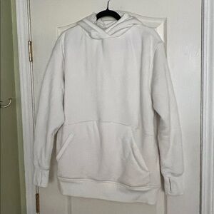 Athleta White Fleece Hoodie